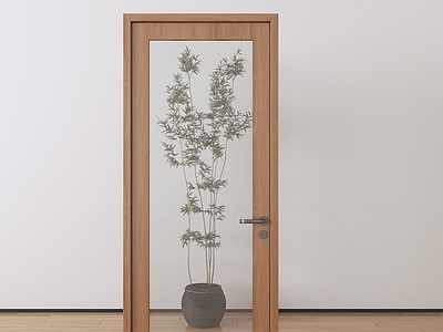 新中式单开门 玻璃单开门 办公玻璃门