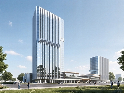 现代主义产业园办公楼 产业园 办公楼 工业厂房 厂房 产业园办公