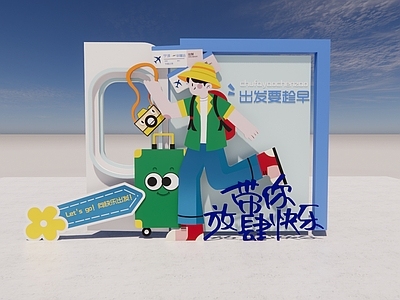 孟菲斯打卡墙 网红美陈 现代美陈 打卡美陈
