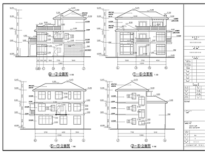 别墅建筑 三层别墅套图