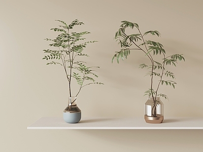 奶油风绿植摆件 盆栽盆景室内植物