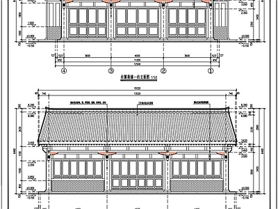 商业街 仿古商业街 扇形建筑商业 古建筑