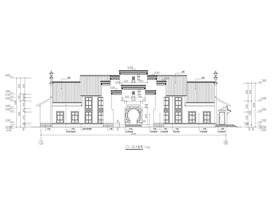 徽派建筑 徽派四合院会所 马头墙 徽派建筑 四合院