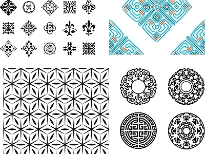 其他图库 花纹 纹理 贴图 线稿 欧式