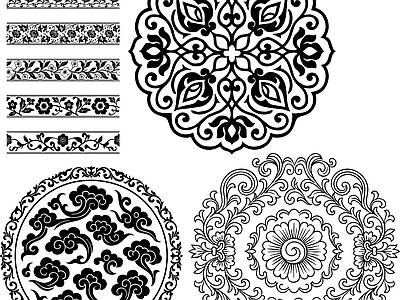 其他图库 花纹 纹理 贴图 线稿 欧式花纹