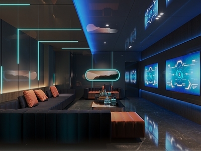 赛博朋克风KTV