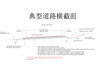 路面节点 典型道路横截面