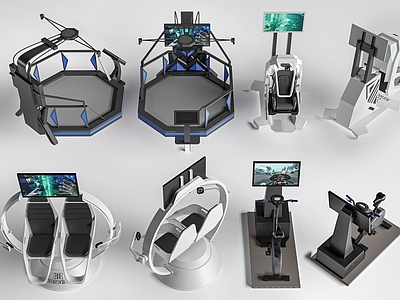 未来主义游戏机 现代虚拟现实器材 VR设施 互动体验设施 娱乐器材