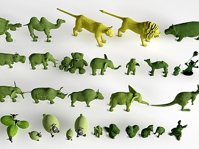 极简绿植摆件 现代植物雕塑 动物造型绿植 植物造型