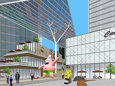 现代主义商业街 城市综合体 商业街建筑设计 丰富的材质肌理 商业综合体设计