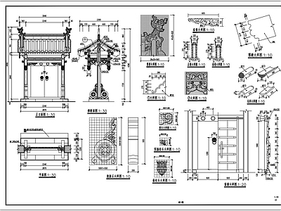 其他古建筑 大门 月亮门 垂花门