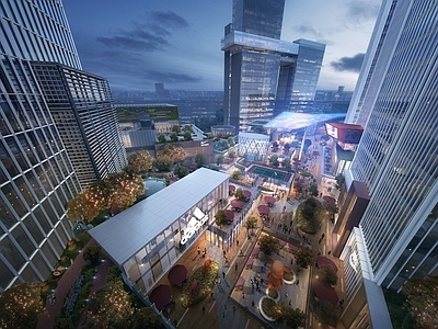现代主义商业街 城市综合体建筑 商业街建筑设计 商业综合体设计