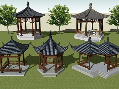 中式古建亭子 中式亭子