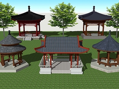 中式古建亭子 中式亭子