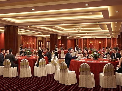 轻奢宴会厅 酒店宴会厅餐厅