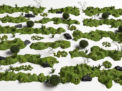 新中式景观微地形 微地形景观