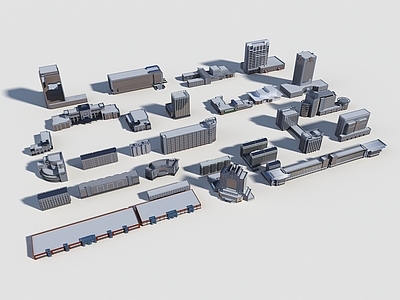 现代主义鸟瞰规划 现代建筑 城市建筑 老城区