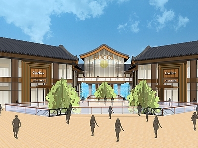 新中式商业街 太古里风格商业街 新中式商业街 老北京建筑
