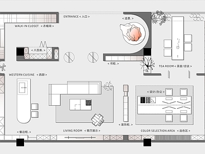 家具展厅 木作商场店 定制展厅平面方案 木作平面方案 木作全屋定制 木作工作室
