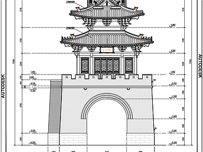 其他古建筑 门楼 如云楼 古建筑城门楼 寺楼