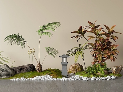 禅意室内景观 植物景观造景 室内景观