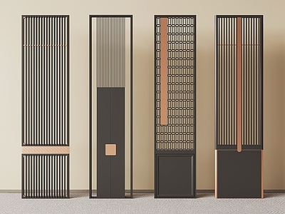 新中式隔断 屏风花格隔断