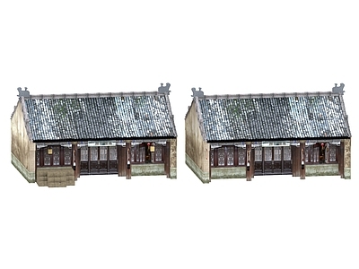中式古建古建 中式房屋 中式古建筑 青瓦房