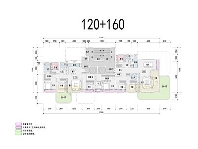 住宅楼建筑 高层T2户型 四代住宅