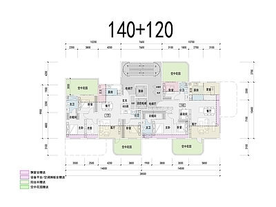 住宅楼建筑 T2大高层 四代住宅