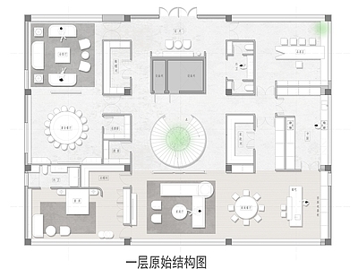 别墅 880平独栋别墅 平面图 彩平图