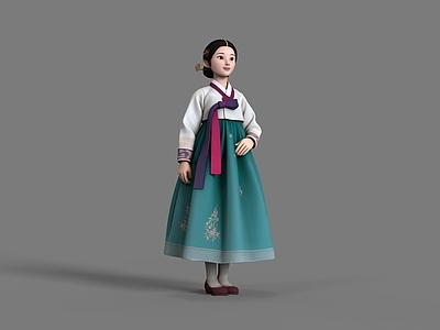 中式虚拟人物 朝鲜族美女 朝鲜族