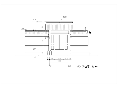 仿古建筑 明代官式院门 园林院门 垂花门 古代院门