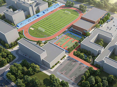现代主义学校建筑 现代校园 海浪造型 海燕造型 传统纹饰镂空花窗
