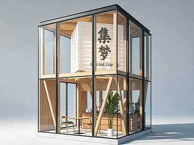 原木风咖啡厅 售卖亭 快闪店 木结构咖啡厅 奶茶店 非标商业