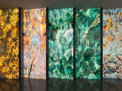 轻奢材料展厅 透光大理石背景墙 发光石 奢石 透光石背景 发光大理石