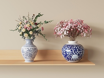 中式花艺 花瓶花艺