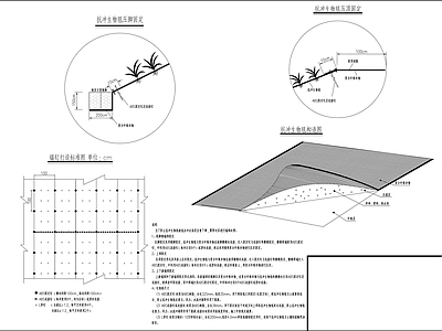 路侧绿化带景观 河道综合治理 施工图