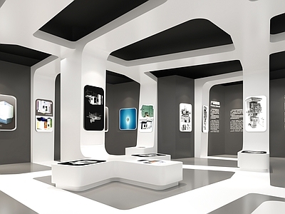 现代企业文化展厅 企业展厅 产品发展展示墙 企业展厅文化墙 科技制造企业展厅 展厅空间造型