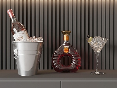 轻奢摆件组合 红酒酒具用品