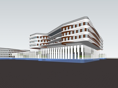 现代主义展览馆建筑