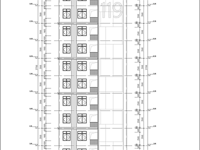 办公楼建筑 消防站 建筑 施工图