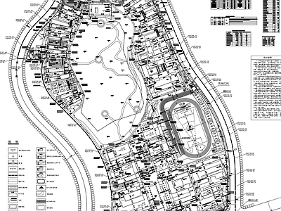 学校建筑 高级技工学校总图