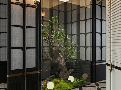 新中式室内景观