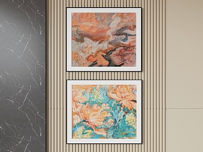 现代挂画组合 抽象挂画装饰挂画