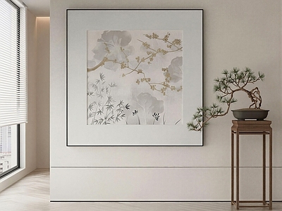 新中式挂画 茶室挂画 书房挂画 玄关挂画 山水挂画