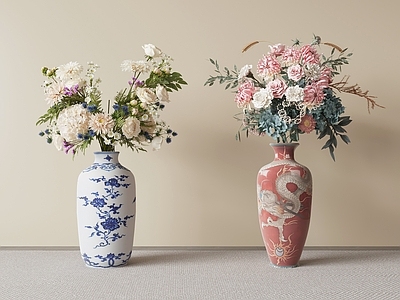 中式花艺 花瓶花艺花卉