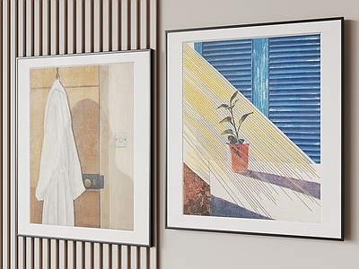 现代挂画组合 装饰挂画抽象