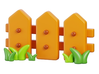 现代栏杆 篱笆 围栏 卡通篱笆