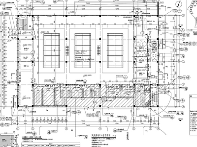 学校建筑 高级技工学校 风雨操场单体