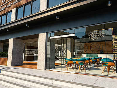 现代咖啡厅 复合式共创咖啡店 极简工业风咖啡店 青年之家咖啡 青年公园配套商业